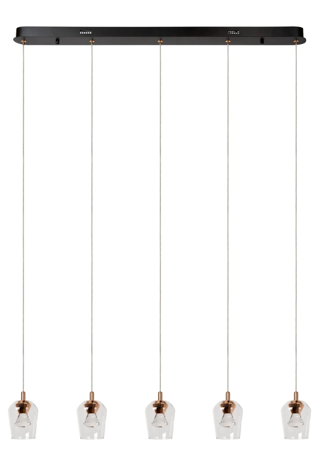 Lucide BERLIANE - zu00e1vesnu00e9 svetlo - LED tlmenu00e9. - 5x4W 2700K - s vymeniteu013enu00fdm LED modulom - Transparant | Essential