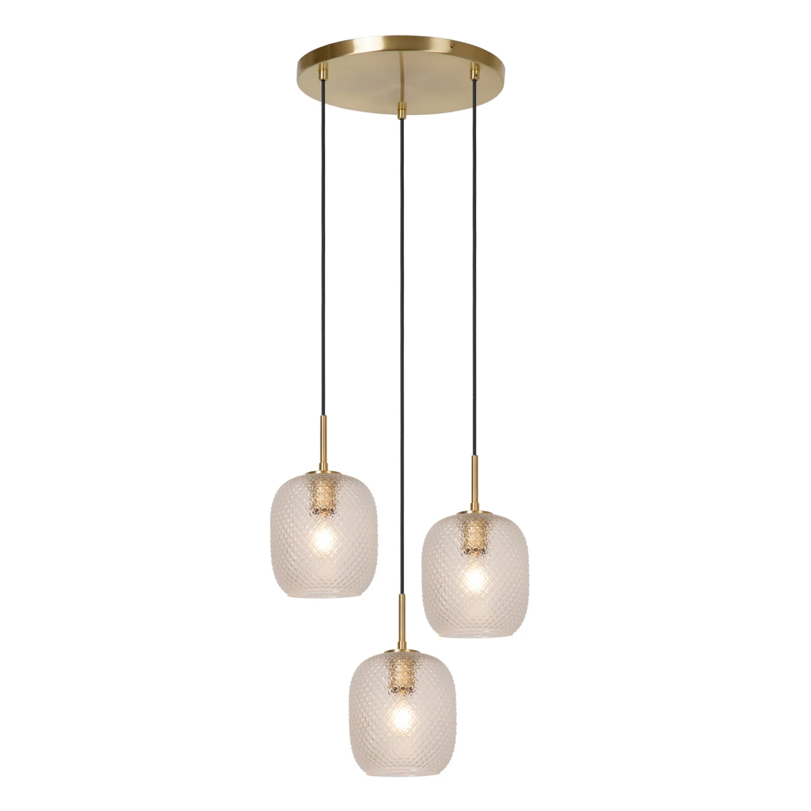 Lucide ALICENT - Zu00e1vesnu00e9 svetlo - u00d8 35 cm - 3xE27 - Matt Gold / Brass