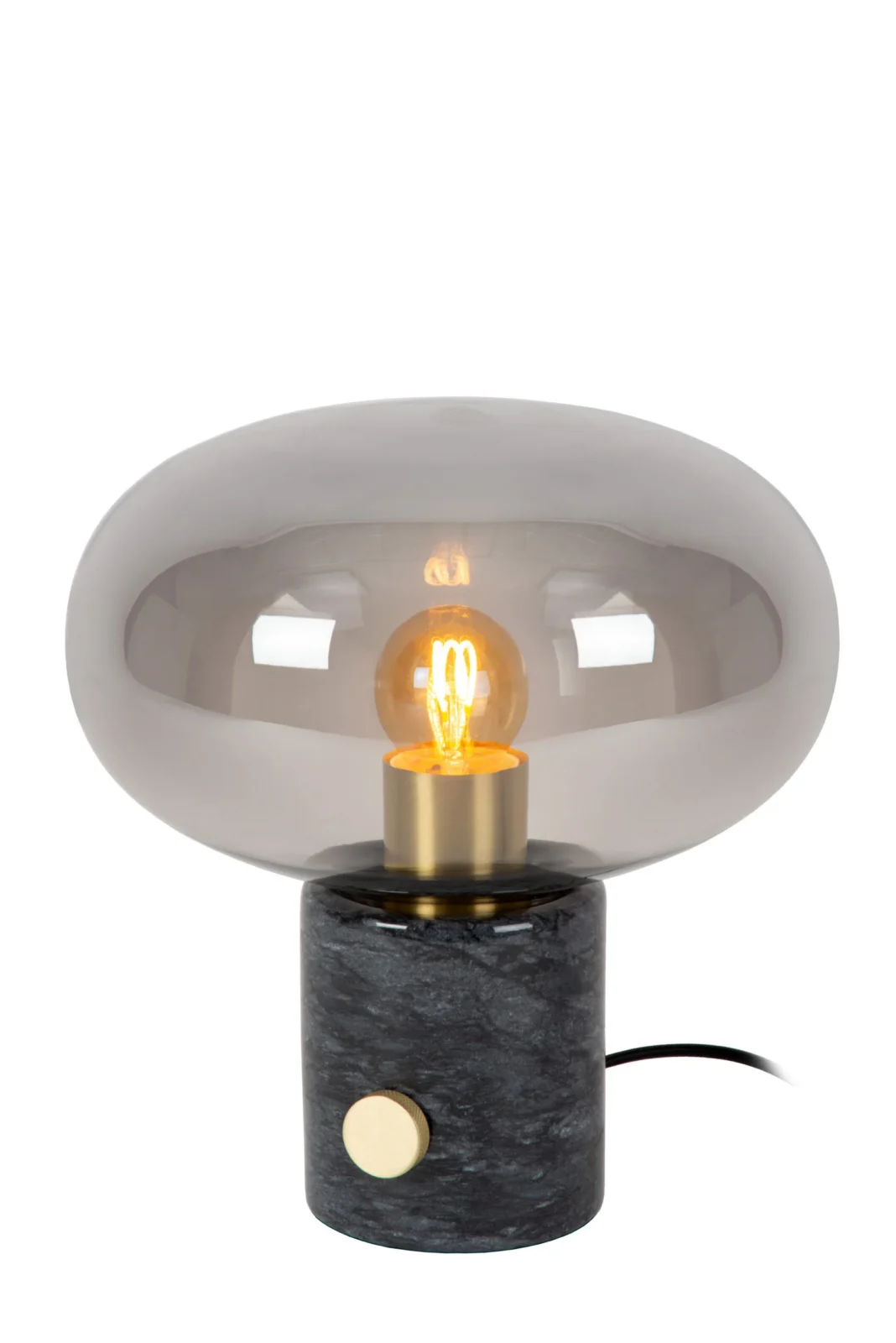 Lucide CHARLIZE - Stolnu00e1 lampa - u00d8 23 cm - 1xE27 - u010dierna