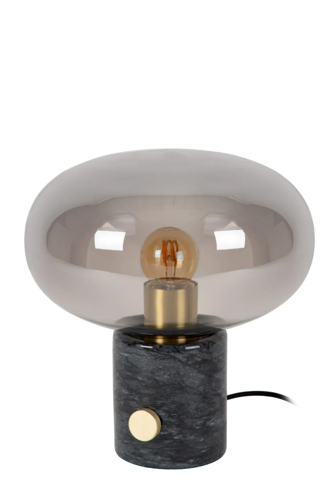 Lucide CHARLIZE - Stolnu00e1 lampa - u00d8 23 cm - 1xE27 - u010dierna