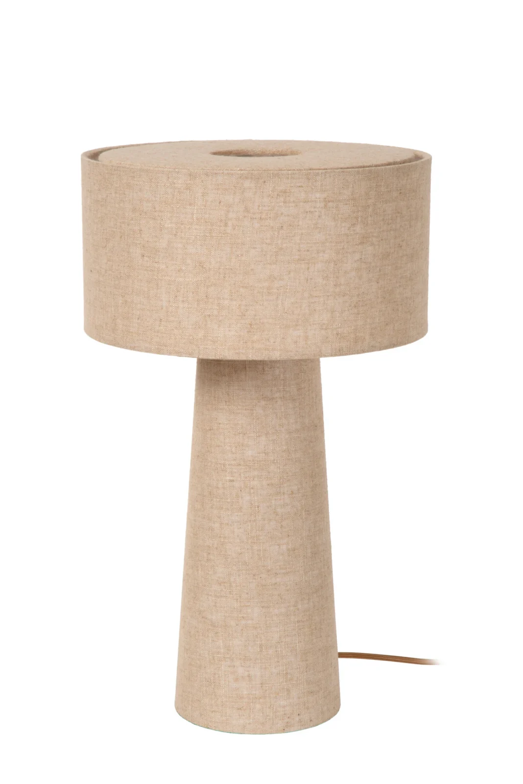 Lucide LEEROY - Stolnu00e1 lampa - u00d8 30 cm - 1xE27 - Taupe