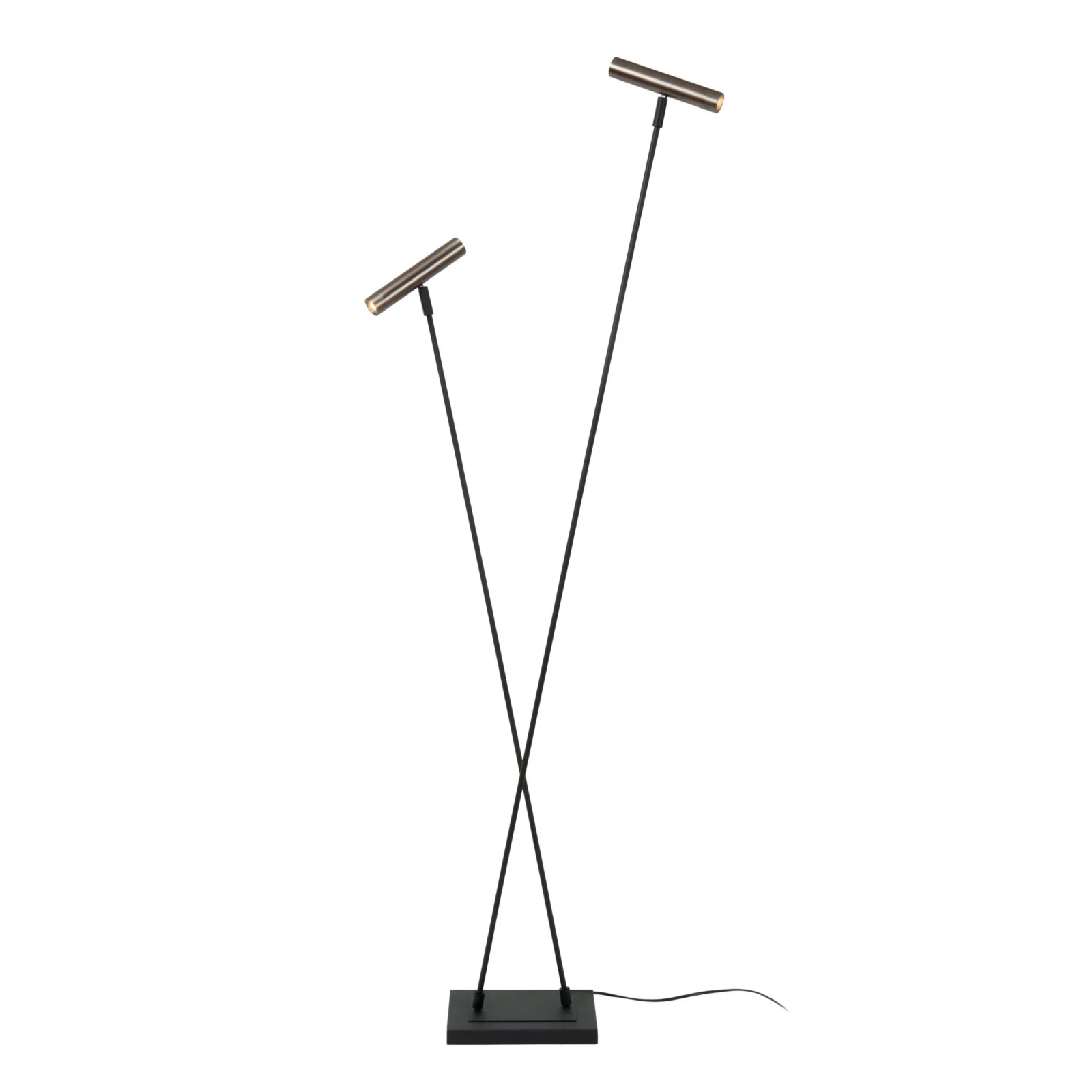 Lucide DUARTE - Stojaca lampa - 2xG9 - Sivu00e9 u017eelezo | Nu00e1lada
