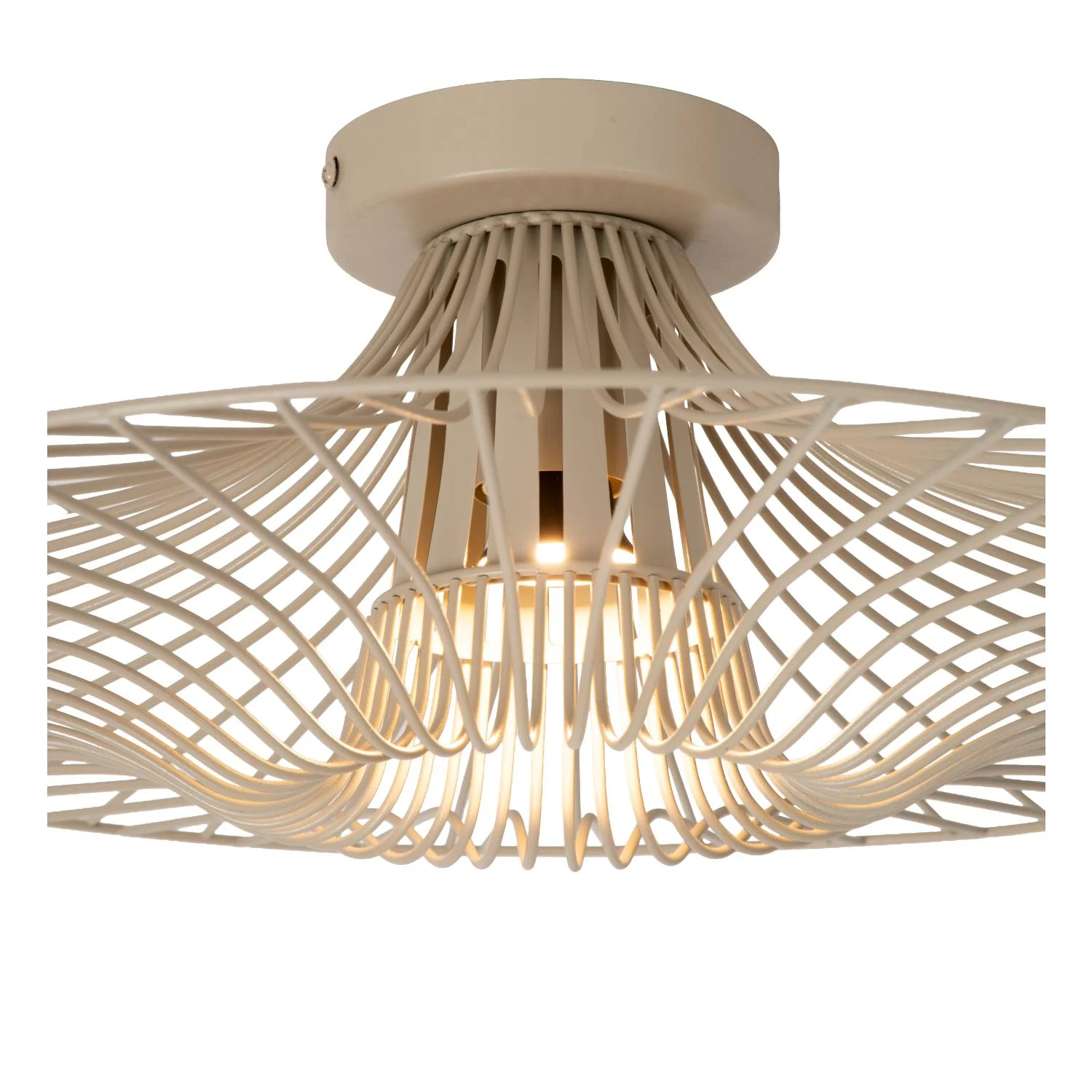 Lucide ELLIS - Zapustenu00e9 stropnu00e9 svetlo - u00d8 50 cm - 1xE27 - Taupe - Essential
