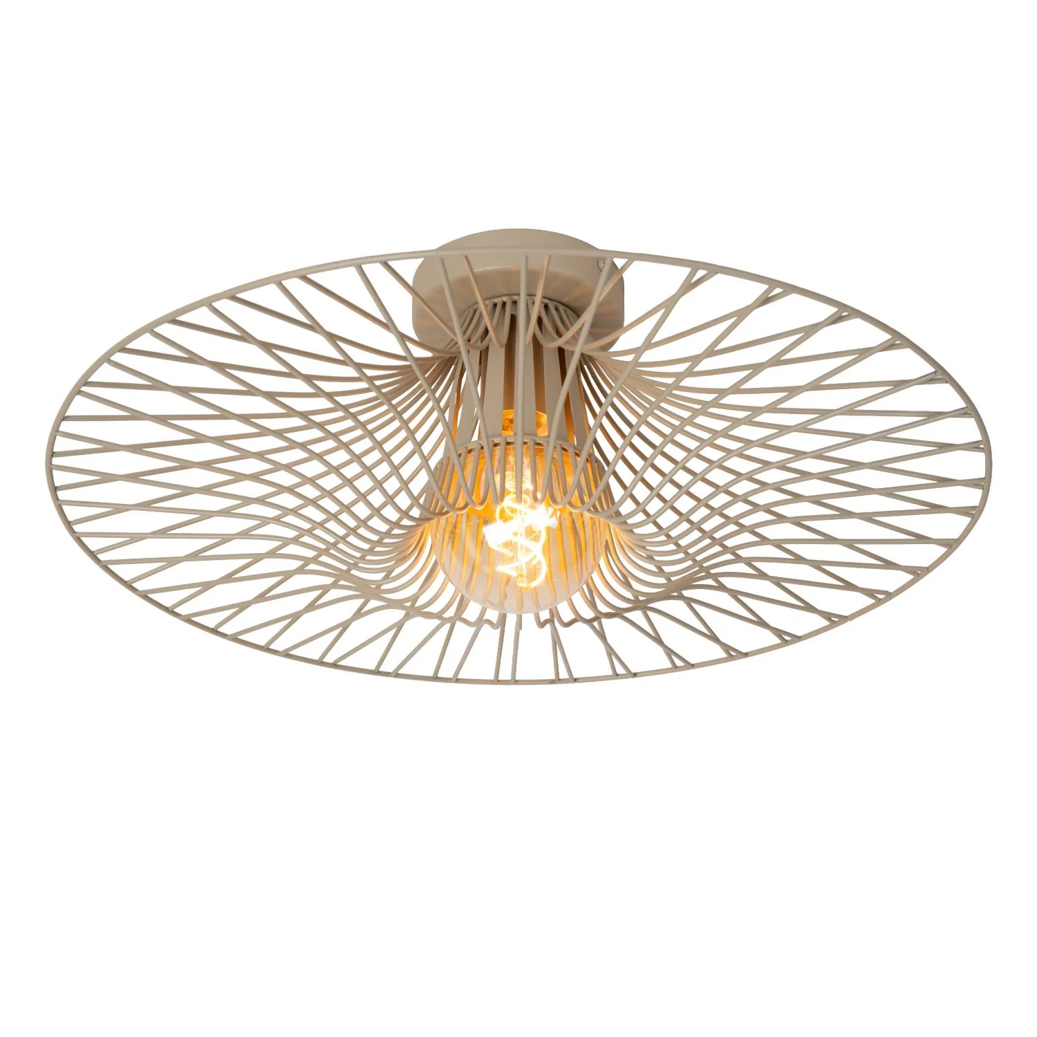 Lucide ELLIS - Zapustenu00e9 stropnu00e9 svetlo - u00d8 50 cm - 1xE27 - Taupe - Essential