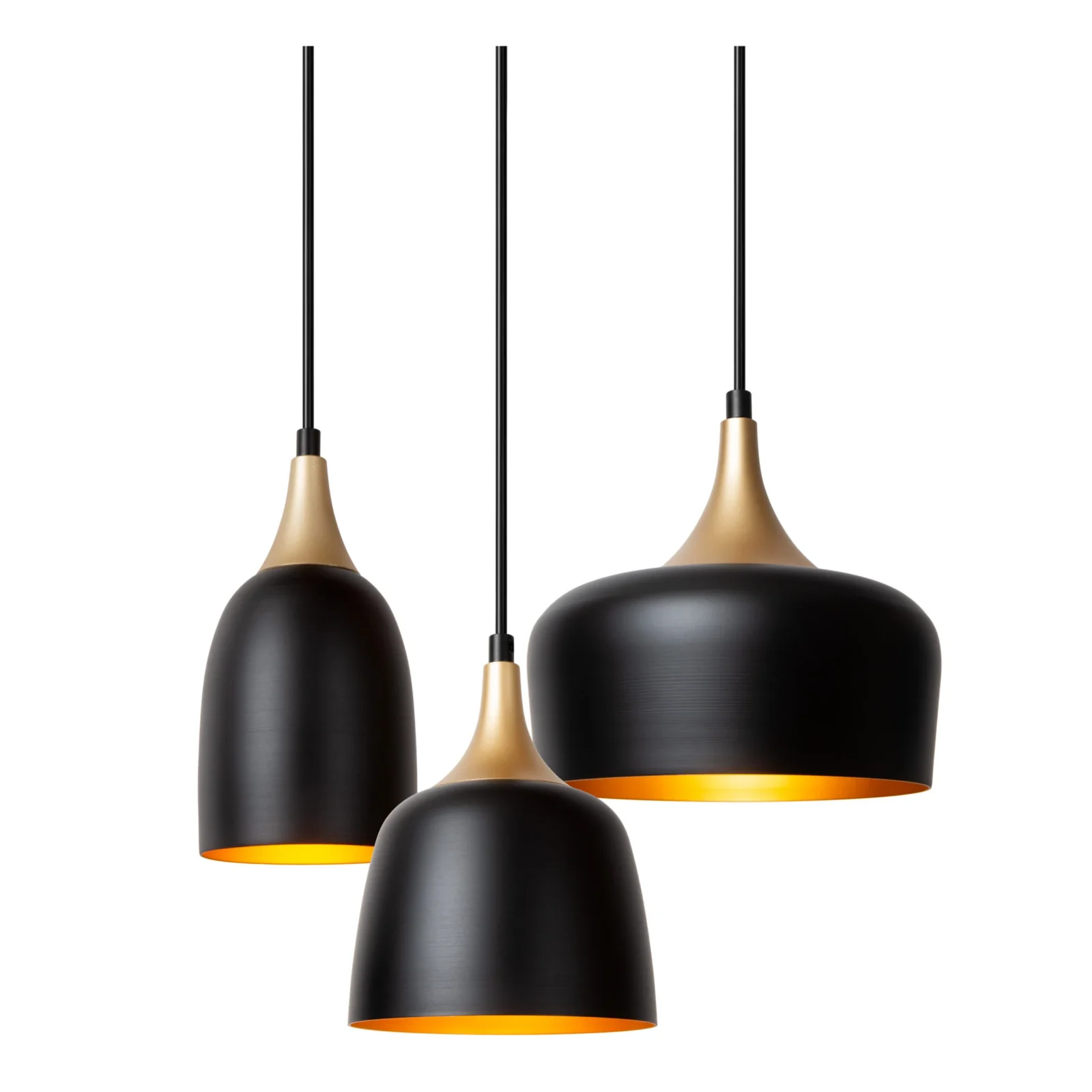 Lucide CHAYANNE - Zu00e1vesnu00e9 svetlo - u00d8 30 cm - 3xE14 - u010dierne