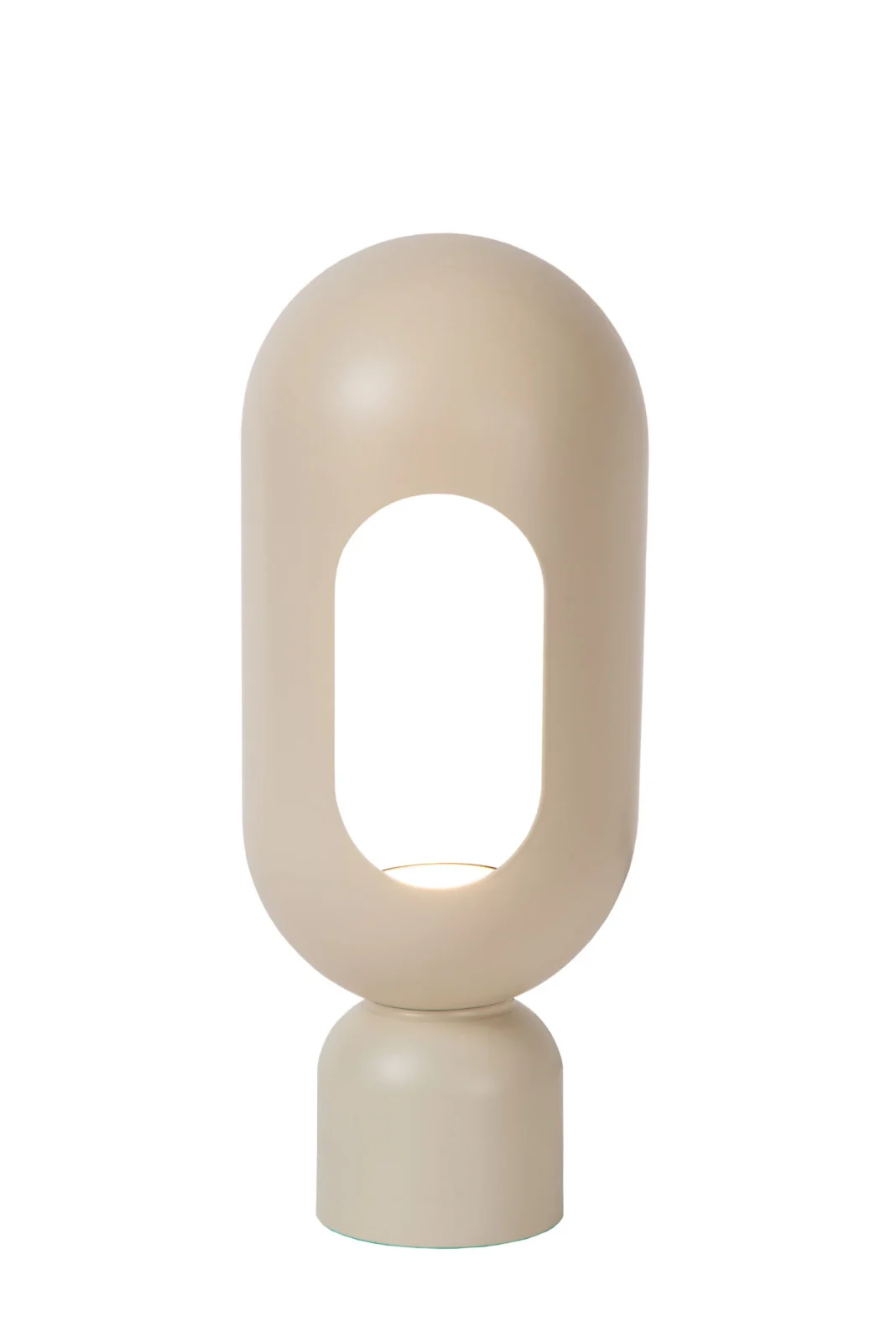 Lucide BARRIS - Stolnu00e1 lampa - 1xE27 - Taupe