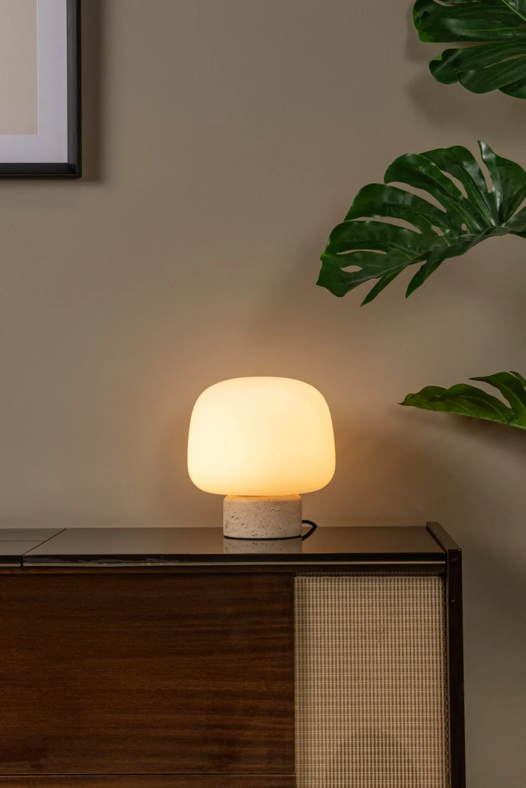 Lucide ANSTON - Stolnu00e1 lampa - 1xE14 - Opu00e1l