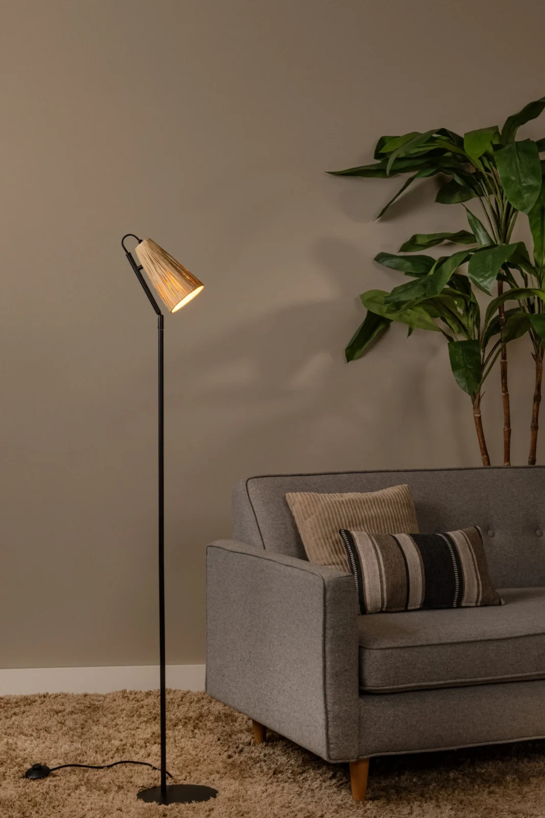 Lucide BENSEN - Stojacia lampa - 1xE14 - Prirodzenu00e1