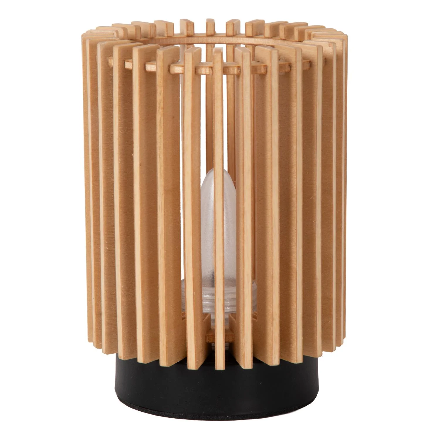 Lucide KIM - Nabu00edjateu013enu00e1 stolnu00e1 lampa - Batu00e9riovu00fd modul - u00d8 8 cm- LED 3 StepDim - Vzhu013ead svetlu00e9ho dreva - Sada 3 - Essential