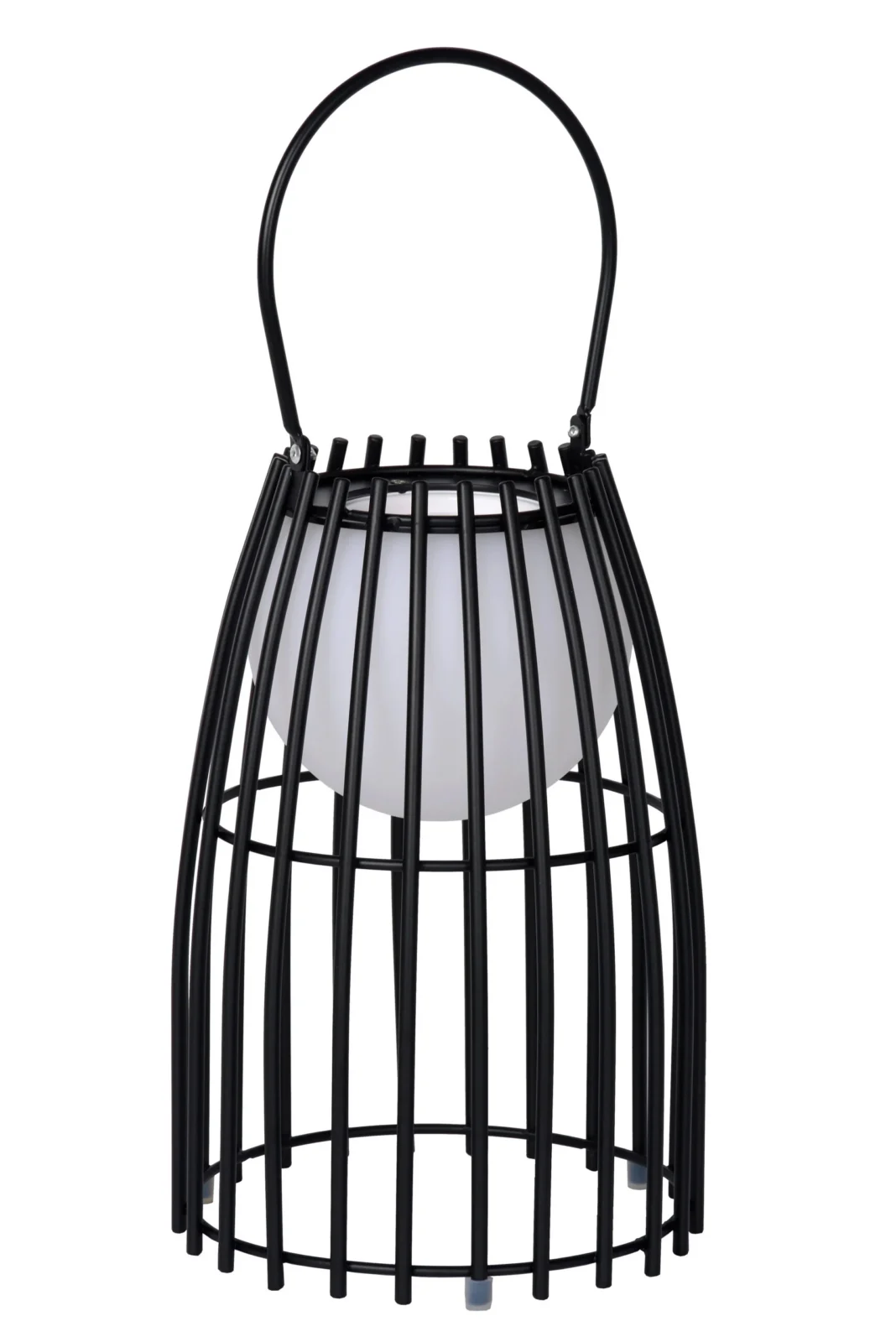 Lucide FJARA - Nabu00edjateu013enu00e1 stolnu00e1 lampa do interiu00e9ru/exteriu00e9ru - Batu00e9riovu00fd balu00edk - u00d8 17,5 cm - LED Stmievanie po teplo - 1x0,3W 3000K - IP44 - u010cierna
