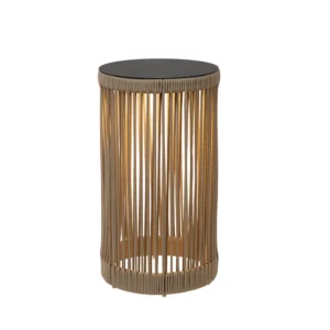 Lucide PINGI - Nabu00edjateu013enu00e1 stojacia lampa do interiu00e9ru/exteriu00e9ru - batu00e9riovu00fd balu00edk - 33,5 cm - LED 3 StepDim - 1x3W 3000K - IP44 - Taupe