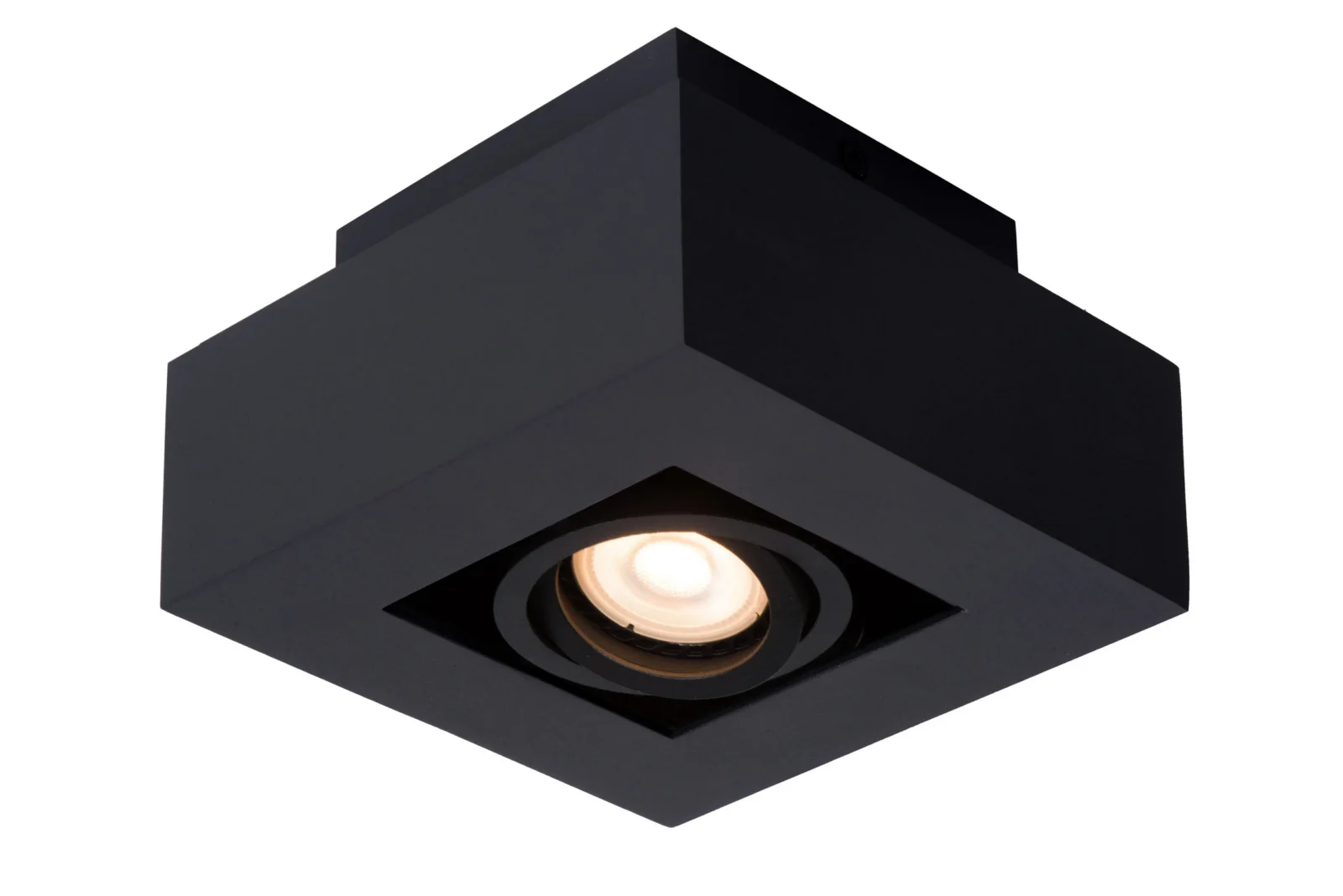 Lucide XIRAX - Stropnu00e9 reflektor - LED Tlmenu00e9 po teplu00e9 - GU10 - 1x5W 2200K/3000K - u010dierne