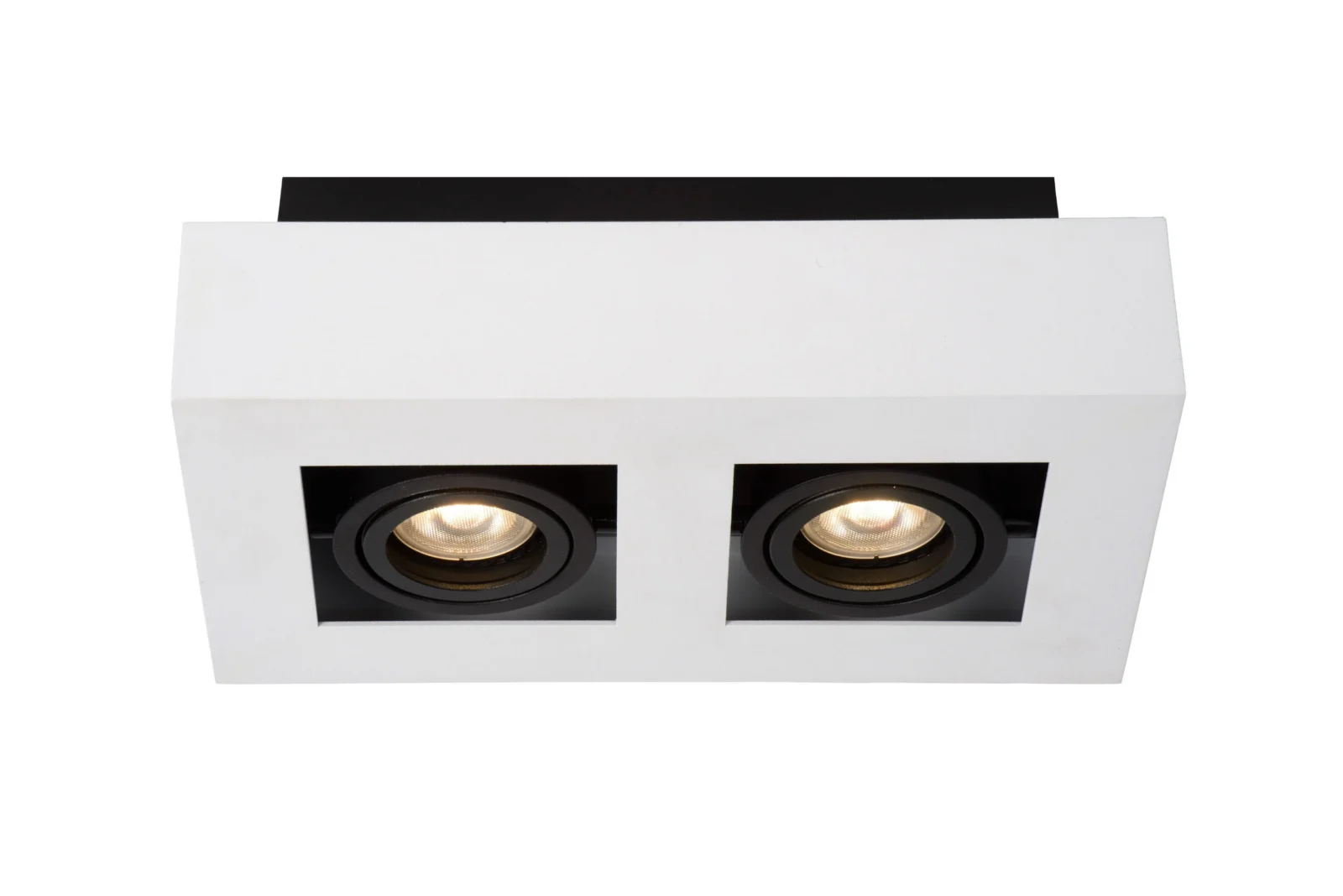 Lucide XIRAX - Stropnu00e9 reflektory - LED Tlmenu00e9 po teplu00e9 - GU10 - 2x5W 2200K/3000K - biela