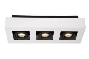 Lucide XIRAX - Stropnu00e9 reflektory - LED Slabu00e9 na teplu00e9 - GU10 - 3x5W 2200K/3000K - biela