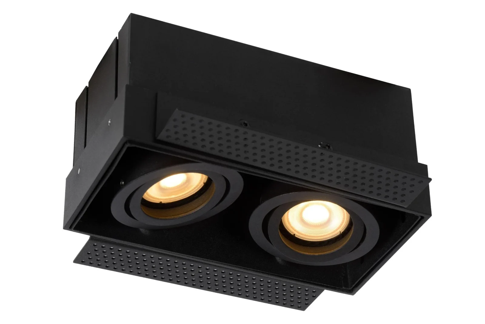 Lucide TRIMLESS - Zapustenu00e9 reflektor - 2xGU10 - u010dierny