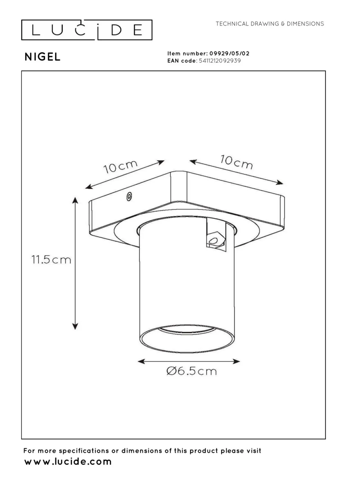 Lucide NIGEL - Stropnu00e9 reflektory - LED Slabu00e9 na teplu00e9 - GU10 - 1x5W 2200K/3000K - Matt Gold / Brass
