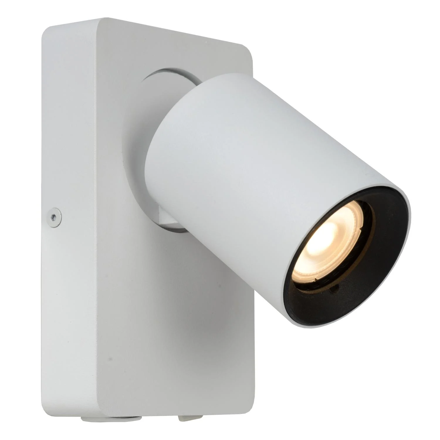 Lucide NIGEL - Lampa pri posteli / nu00e1stennu00e9 svetlo - LED Slabu00e9 po teplu00e9 - GU10 - 1x5W 2200K/3000K - S USB nabu00edjacu00edm bodom - biela