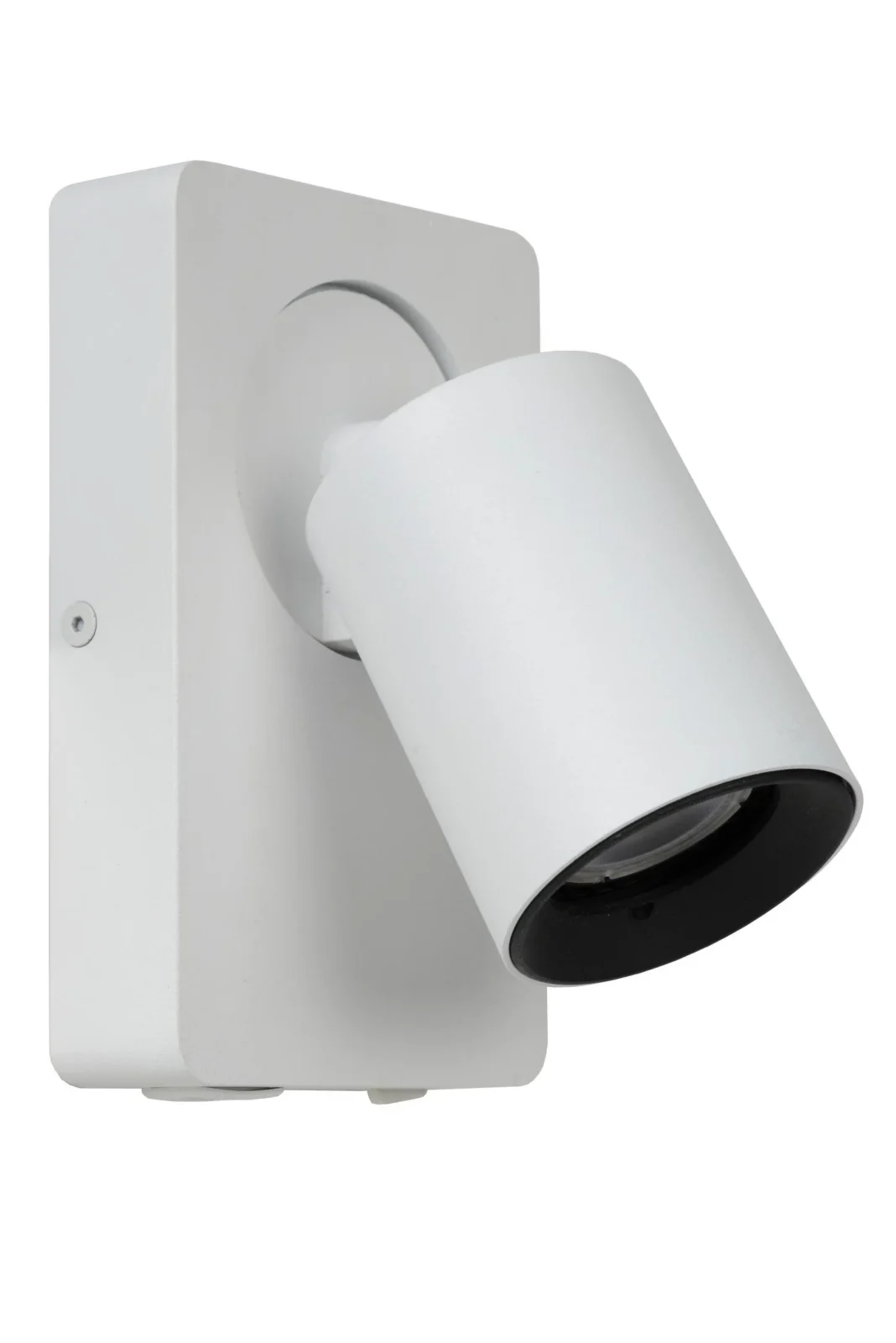 Lucide NIGEL - Lampa pri posteli / nu00e1stennu00e9 svetlo - LED Slabu00e9 po teplu00e9 - GU10 - 1x5W 2200K/3000K - S USB nabu00edjacu00edm bodom - biela