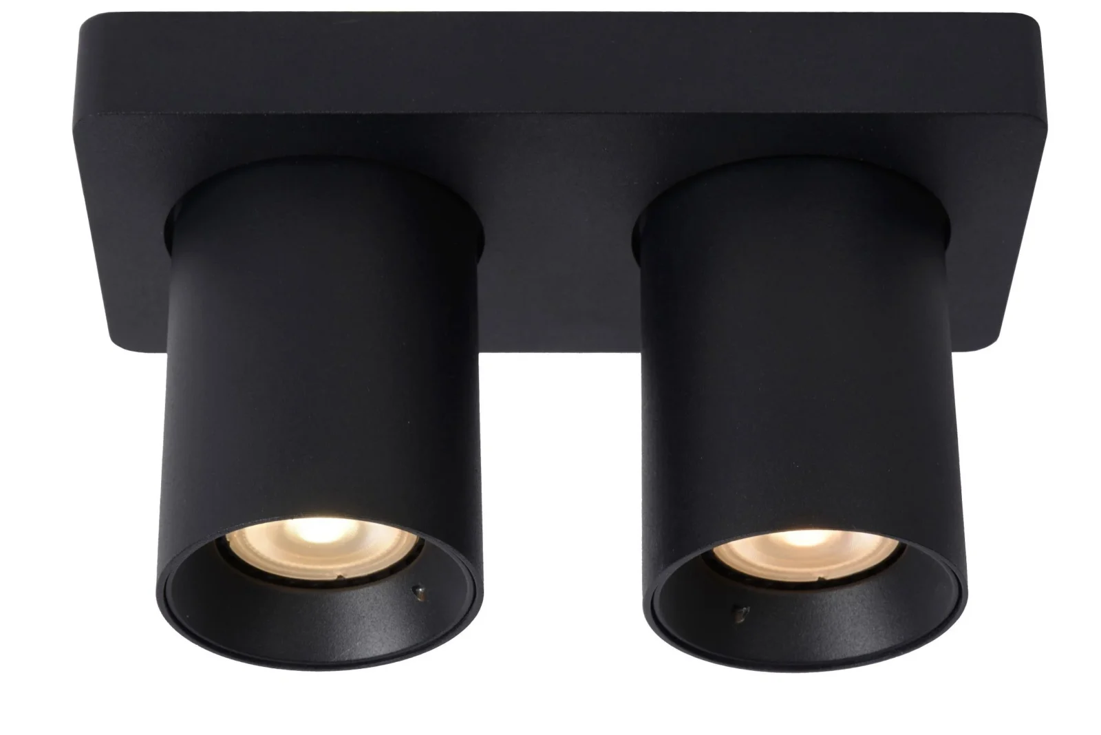 Lucide NIGEL - Stropnu00e9 reflektory - LED Stmievanu00e9 po teplu00e9 - GU10 - 2x5W 2200K/3000K - u010dierne