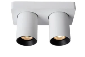 Lucide NIGEL - Stropnu00e9 reflektory - LED Slabu00e9 po teplu00e9 - GU10 - 2x5W 2200K/3000K - biela