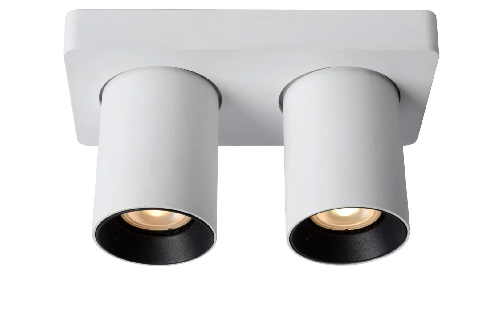Lucide NIGEL - Stropnu00e9 reflektory - LED Slabu00e9 po teplu00e9 - GU10 - 2x5W 2200K/3000K - biela