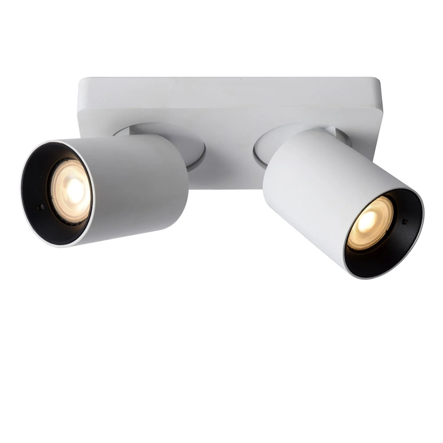 Lucide NIGEL - Stropnu00e9 reflektory - LED Slabu00e9 po teplu00e9 - GU10 - 2x5W 2200K/3000K - biela