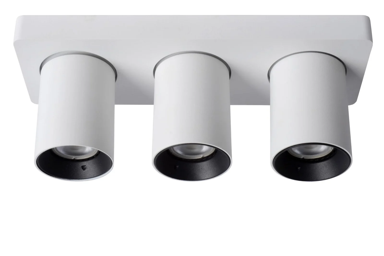 Lucide NIGEL - Stropnu00e9 reflektory - LED tlmenu00e9 po teplu00e9 - GU10 - 3x5W 2200K/3000K - biela