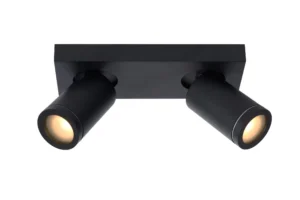 Lucide TAYLOR - Stropnu00e9 reflektory Ku00fapeu013eu0148a - LED Slabu00e9 po teplu00e9 - GU10 - 2x5W 2200K/3000K - IP44 - u010cierna