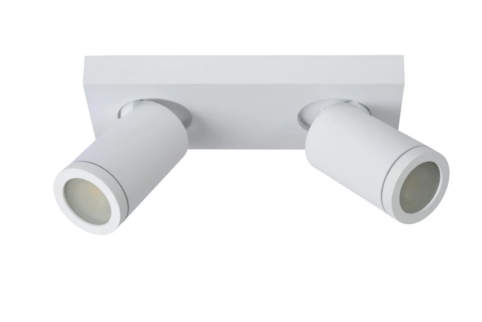 Lucide TAYLOR - Stropnu00e9 reflektory Ku00fapeu013eu0148a - LED tlmenu00e9 po teplu00e9 - GU10 - 2x5W 2200K/3000K - IP44 - biela