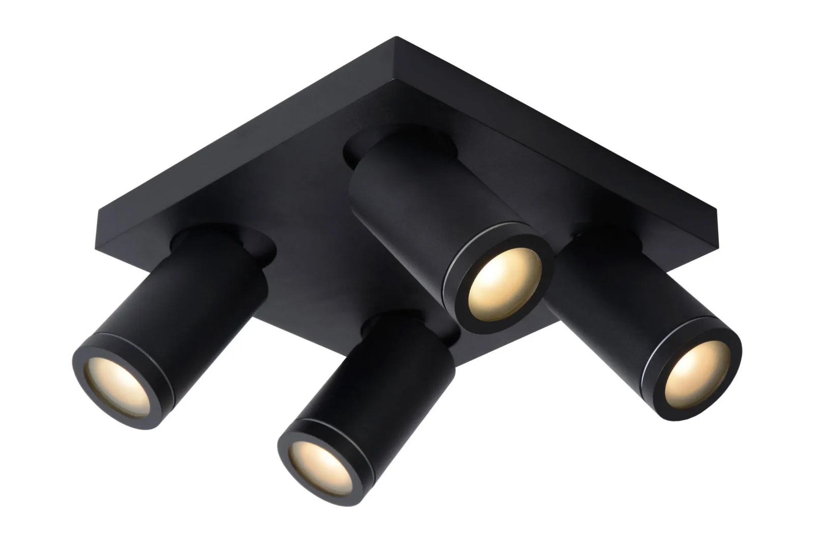 Lucide TAYLOR - Stropnu00e9 reflektory Ku00fapeu013eu0148a - LED Slabu00e9 po teplu00e9 - GU10 - 4x5W 2200K/3000K - IP44 - u010cierna