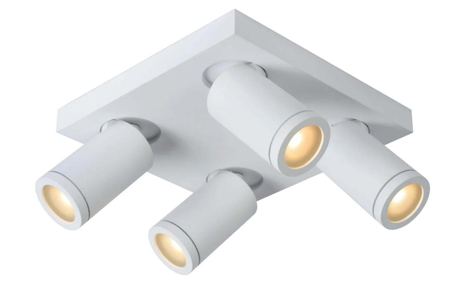 Lucide TAYLOR - Stropnu00e9 reflektory Ku00fapeu013eu0148a - LED Tlmenu00e9 po teplu00e9 - GU10 - 4x5W 2200K/3000K - IP44 - biela
