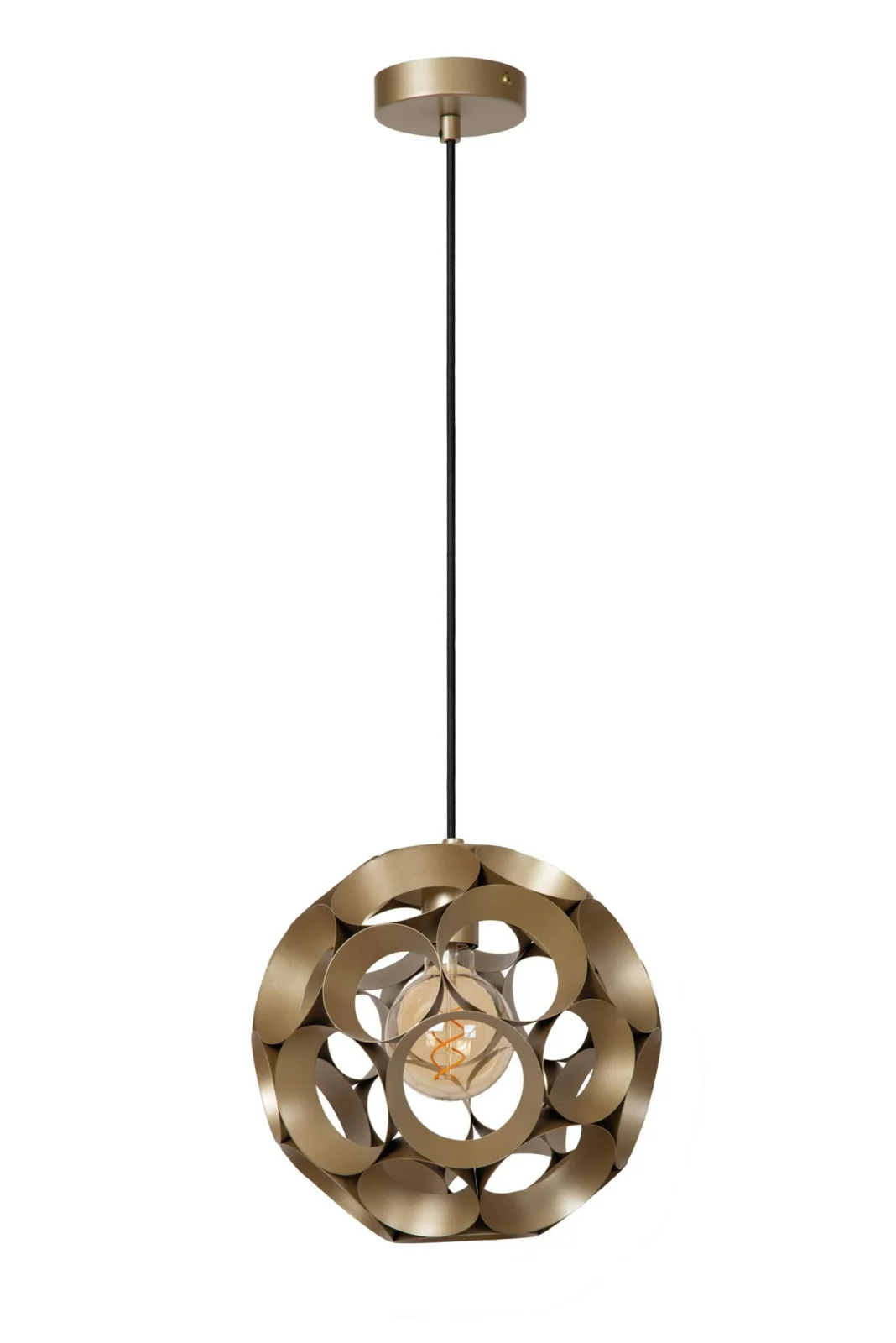 Lucide HANNELORE - Zu00e1vesnu00e9 svetlo - u00d8 30 cm - 1xE27 - Matt Gold / Brass