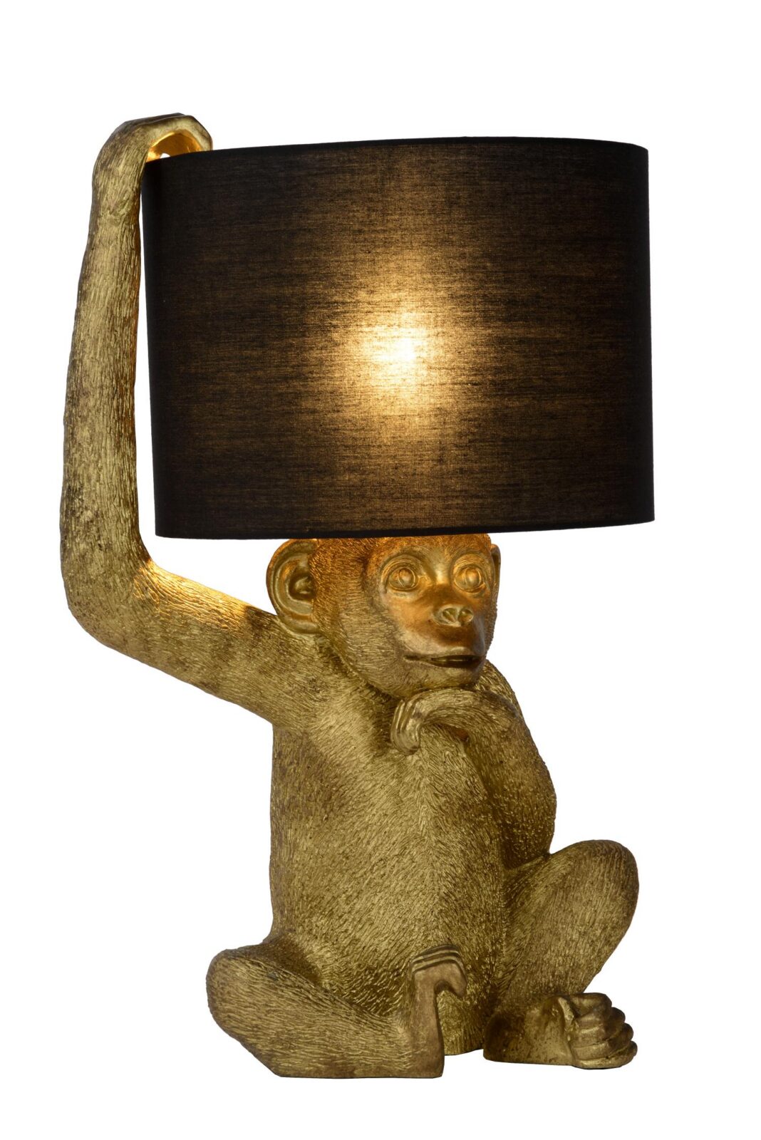 Lucide EXTRAVAGANZA CHIMP - Stolnu00e1 lampa - u00d8 30 cm - 1xE14 - u010dierna