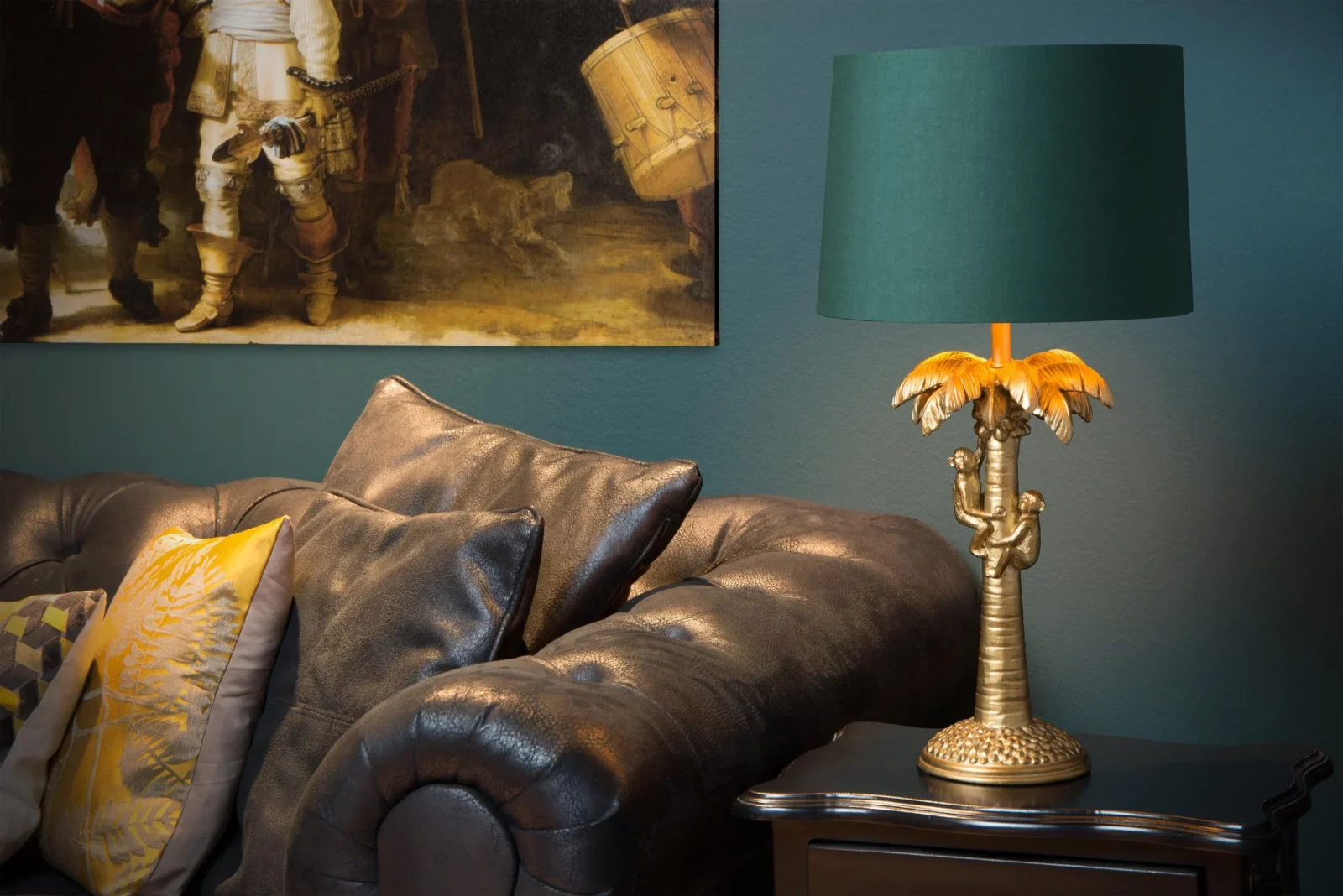 Lucide EXTRAVAGANZA COCONUT - Stolnu00e1 lampa - u00d8 30,5 cm - 1xE27 - Matt Gold / Brass