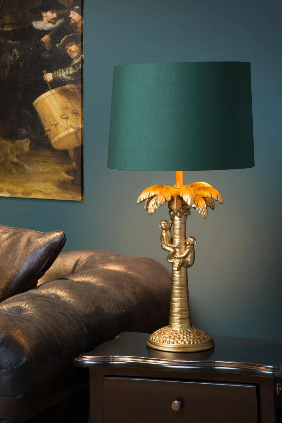 Lucide EXTRAVAGANZA COCONUT - Stolnu00e1 lampa - u00d8 30,5 cm - 1xE27 - Matt Gold / Brass