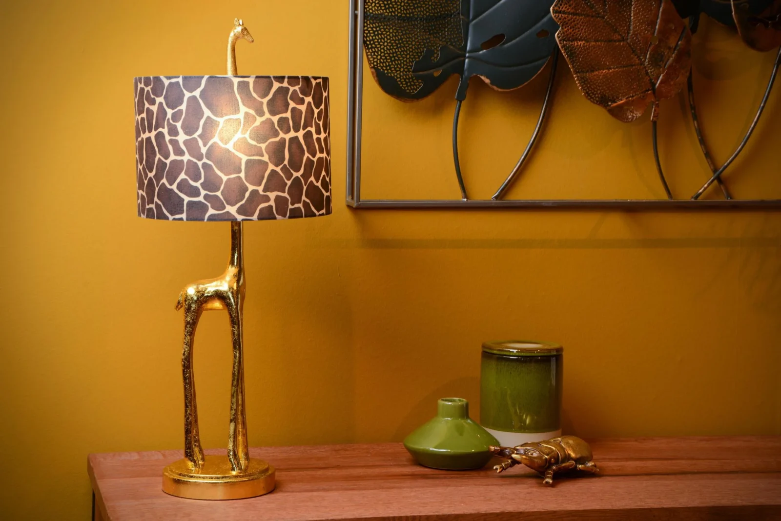 Lucide EXTRAVAGANZA MISS TALL - Stolnu00e1 lampa - u00d8 25 cm - 1xE27 - Matt Gold / Brass