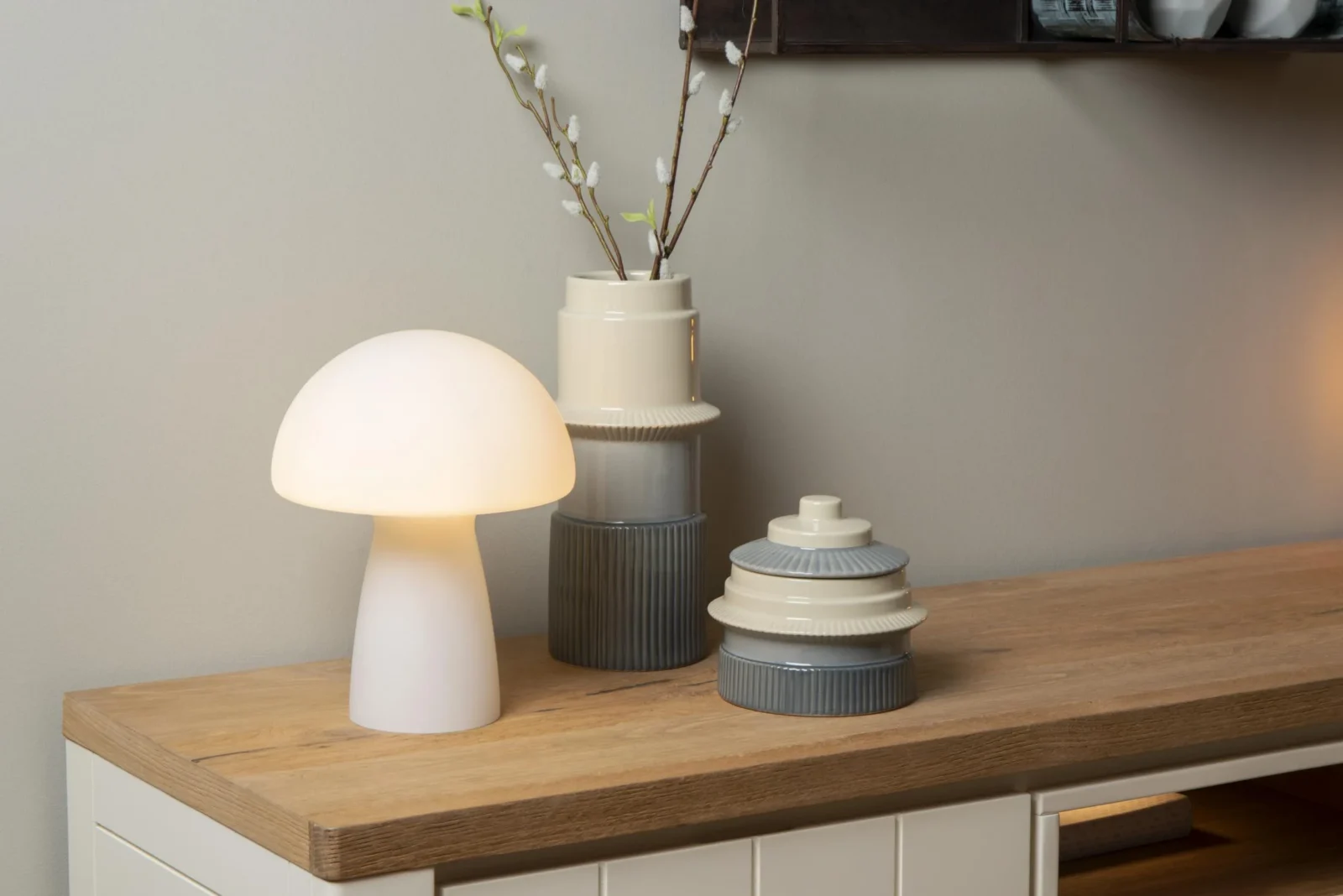 Lucide FUNGO - Stolnu00e1 lampa - 1xE27 - Opu00e1l