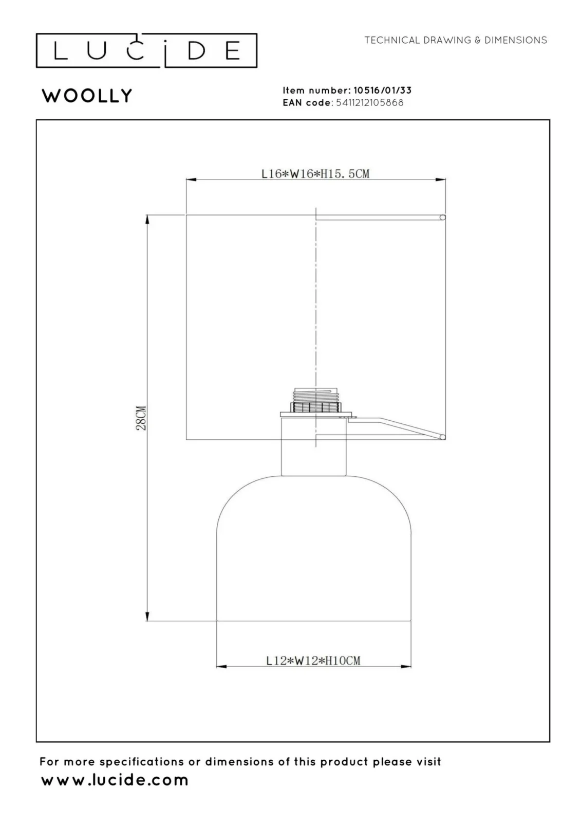 Lucide WOOLLY - Stolnu00e1 lampa - u00d8 16 cm - 1xE14 - Zelenu00e1