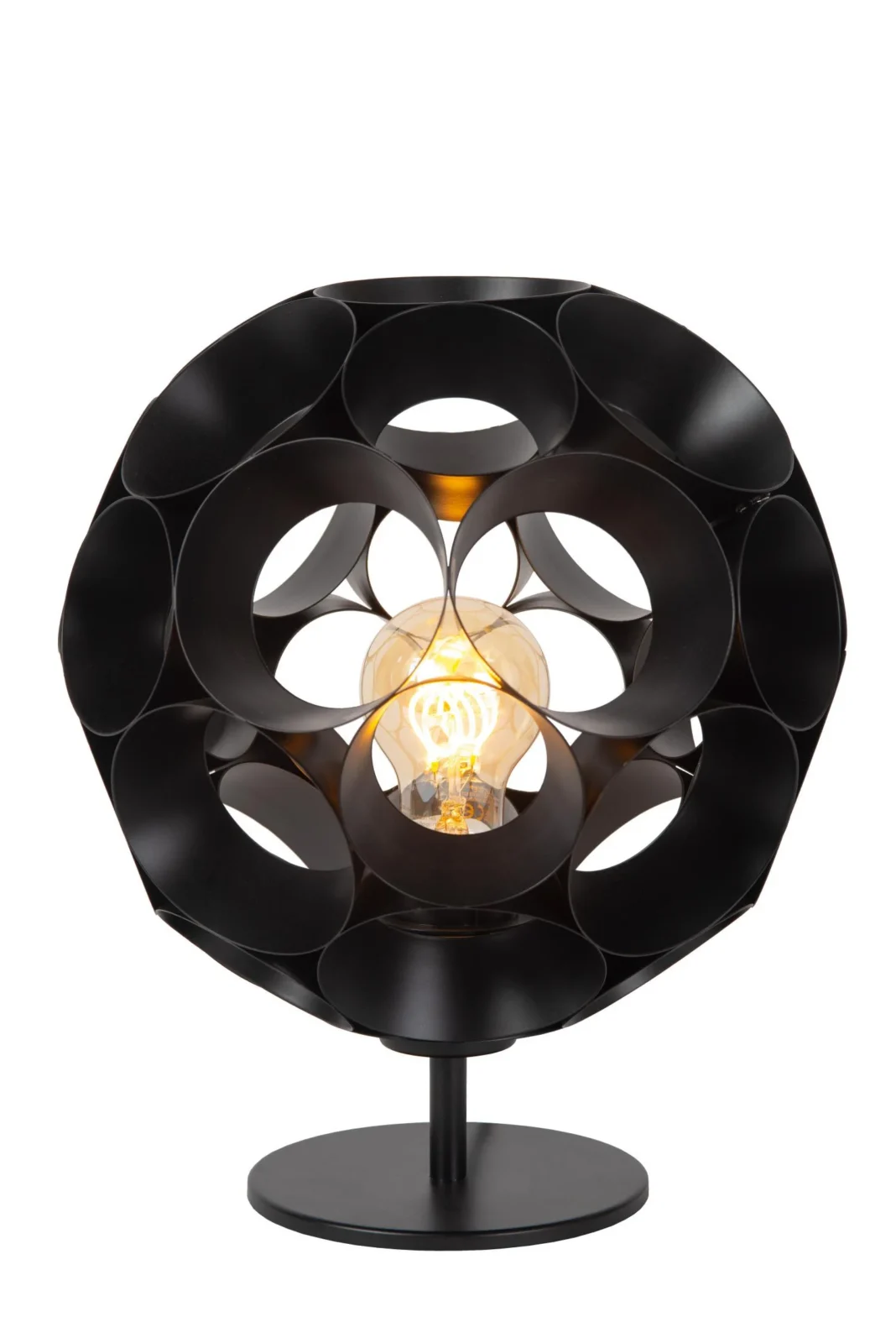 Lucide HANNELORE - Stolnu00e1 lampa - u00d8 25 cm - 1xE27 - u010cierna