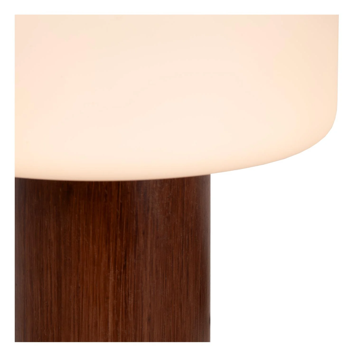 Lucide KENAN - Stolnu00e1 lampa - u00d8 22 cm - 1xE14 - Tmavu00fd drevenu00fd vzhu013ead