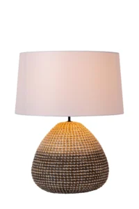 Lucide MADUKA - Stolnu00e1 lampa - u00d8 45 cm - 1xE27 - Prirodzenu00e1 | Pru00e9miovu00e9
