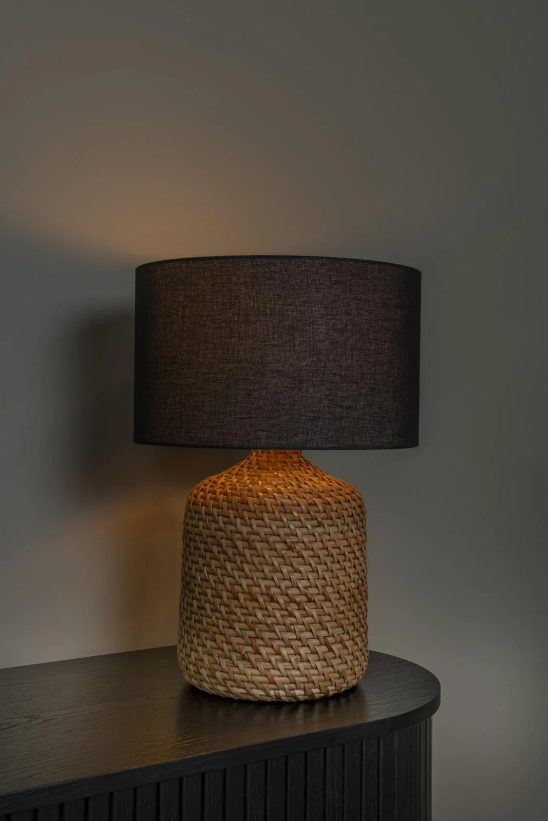 Lucide ARRAH - Stolnu00e1 lampa - u00d8 35 cm - 1xE27 - Prirodzenu00e1 | Pru00e9miovu00e9