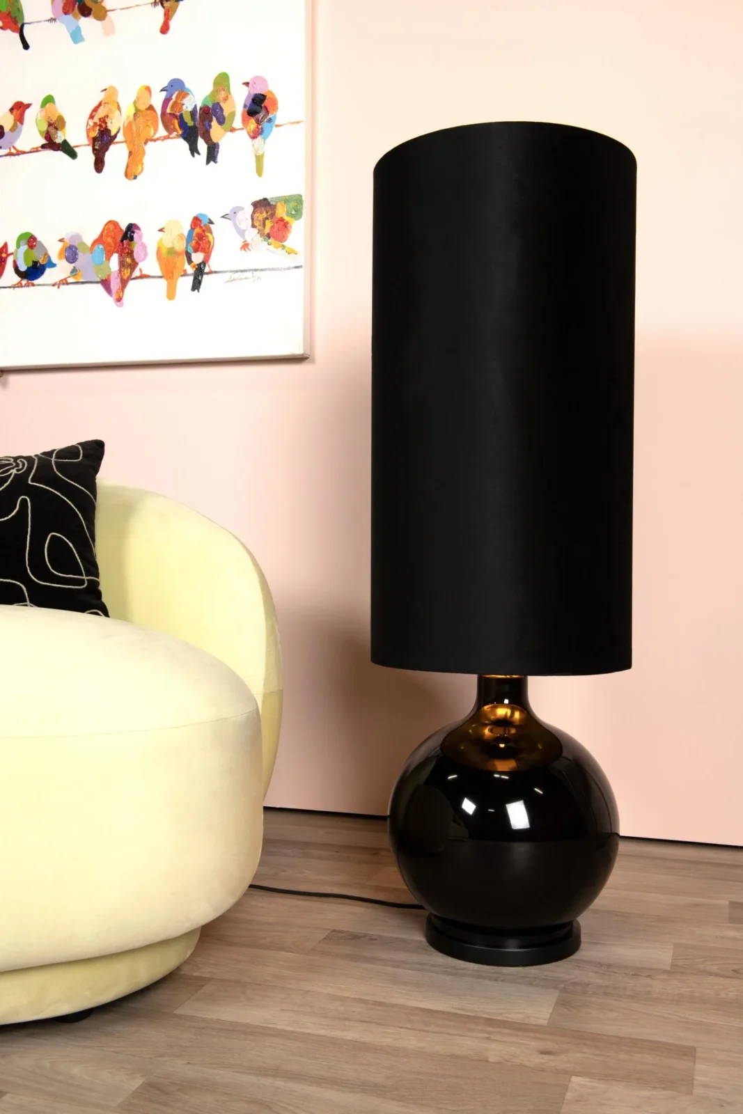 Lucide ESTERAD - Stojacia lampa - u00d8 34 cm - 1xE27 - u010dierna
