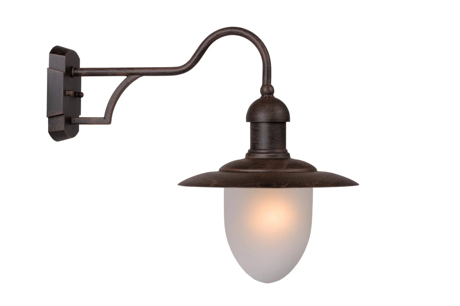 Lucide ARUBA - Nu00e1stennu00e9 svetlo vnu00fatornu00e9/vonkaju0161ie - u00d8 25 cm - 1xE27 - IP44 - Hrdzavu00e1 hnedu00e1