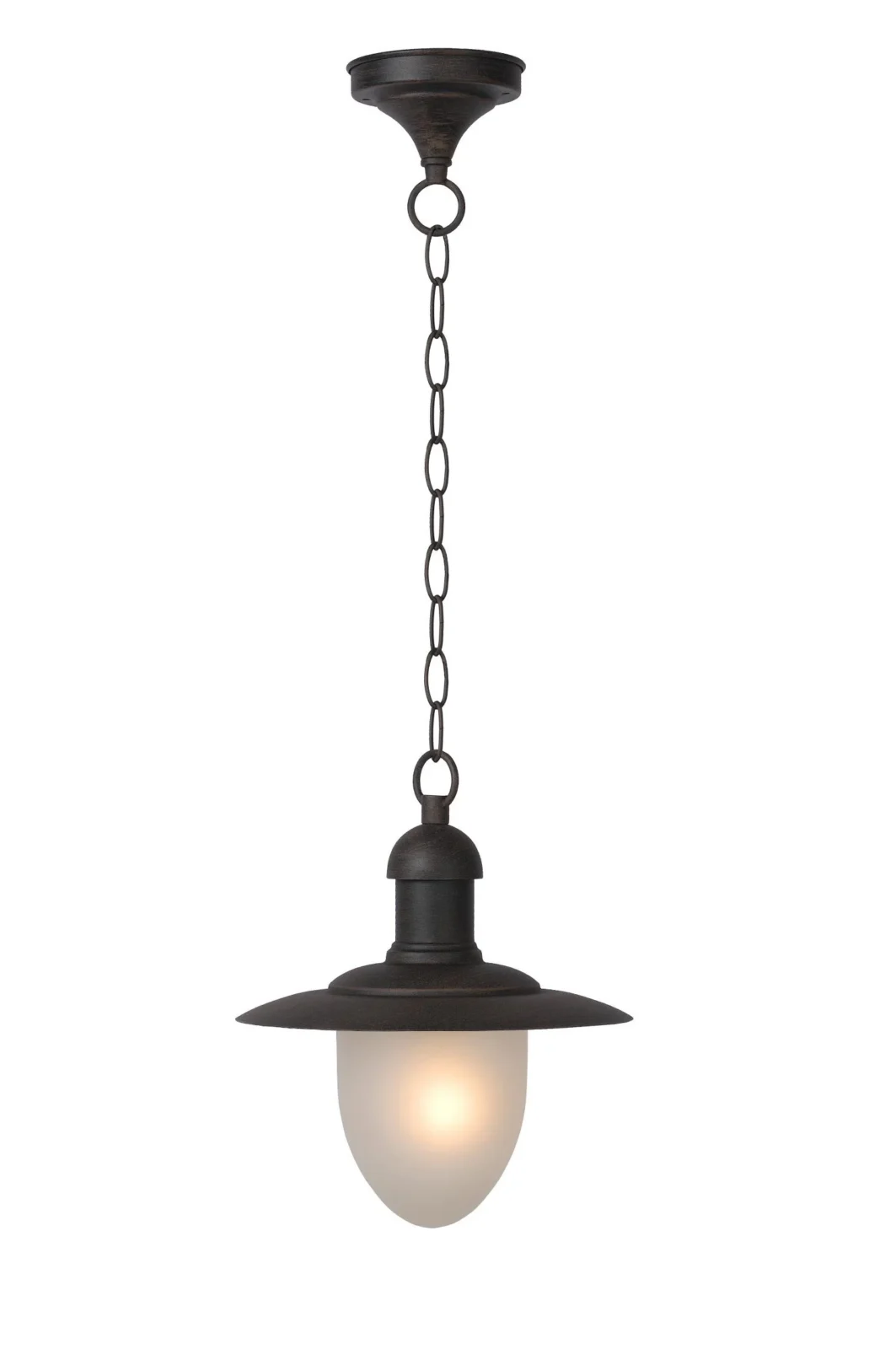 Lucide ARUBA - Zu00e1vesnu00e9 svetlo vnu00fatornu00e9/vonkaju0161ie - u00d8 25 cm - 1xE27 - IP44 - Hrdzavu00e1 hnedu00e1