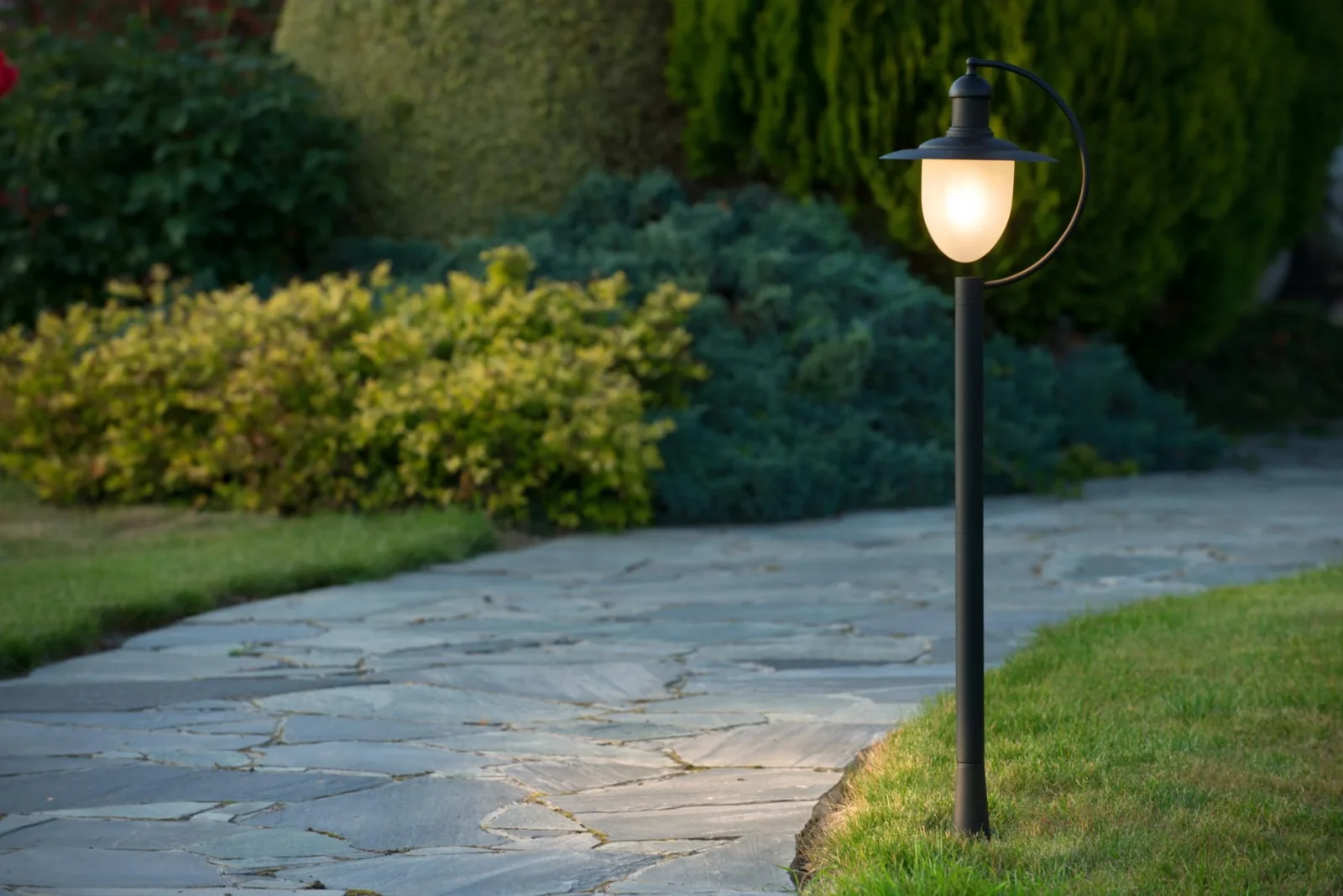 Lucide ARUBA - Lampovu00fd stu013ap - u00d8 25 cm - 1xE27 - IP44 - u010dierny