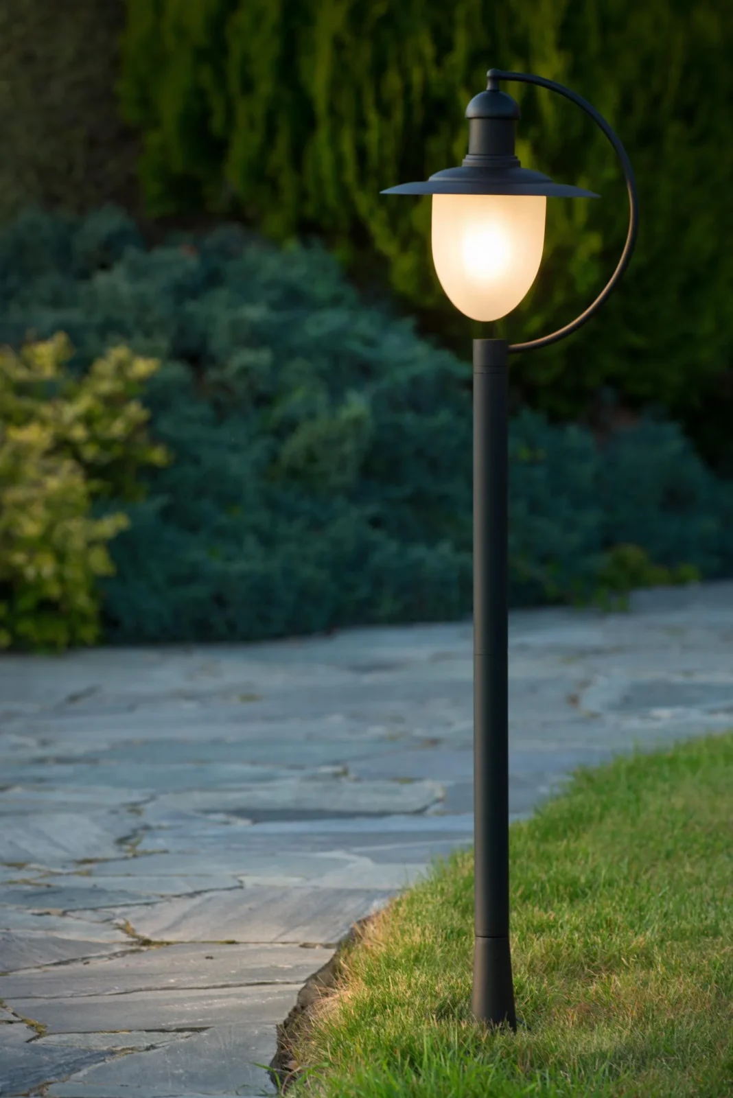 Lucide ARUBA - Lampovu00fd stu013ap - u00d8 25 cm - 1xE27 - IP44 - u010dierny