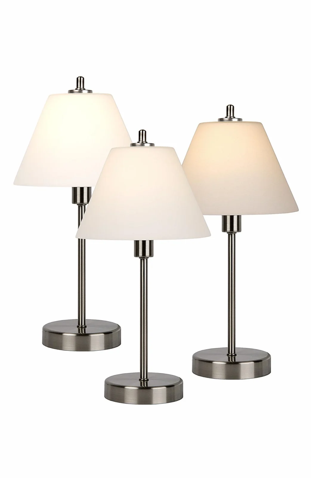 Lucide TOUCH - Stolnu00e1 lampa - u00d8 22 cm - 1xE14 - Satu00e9novu00fd chru00f3m