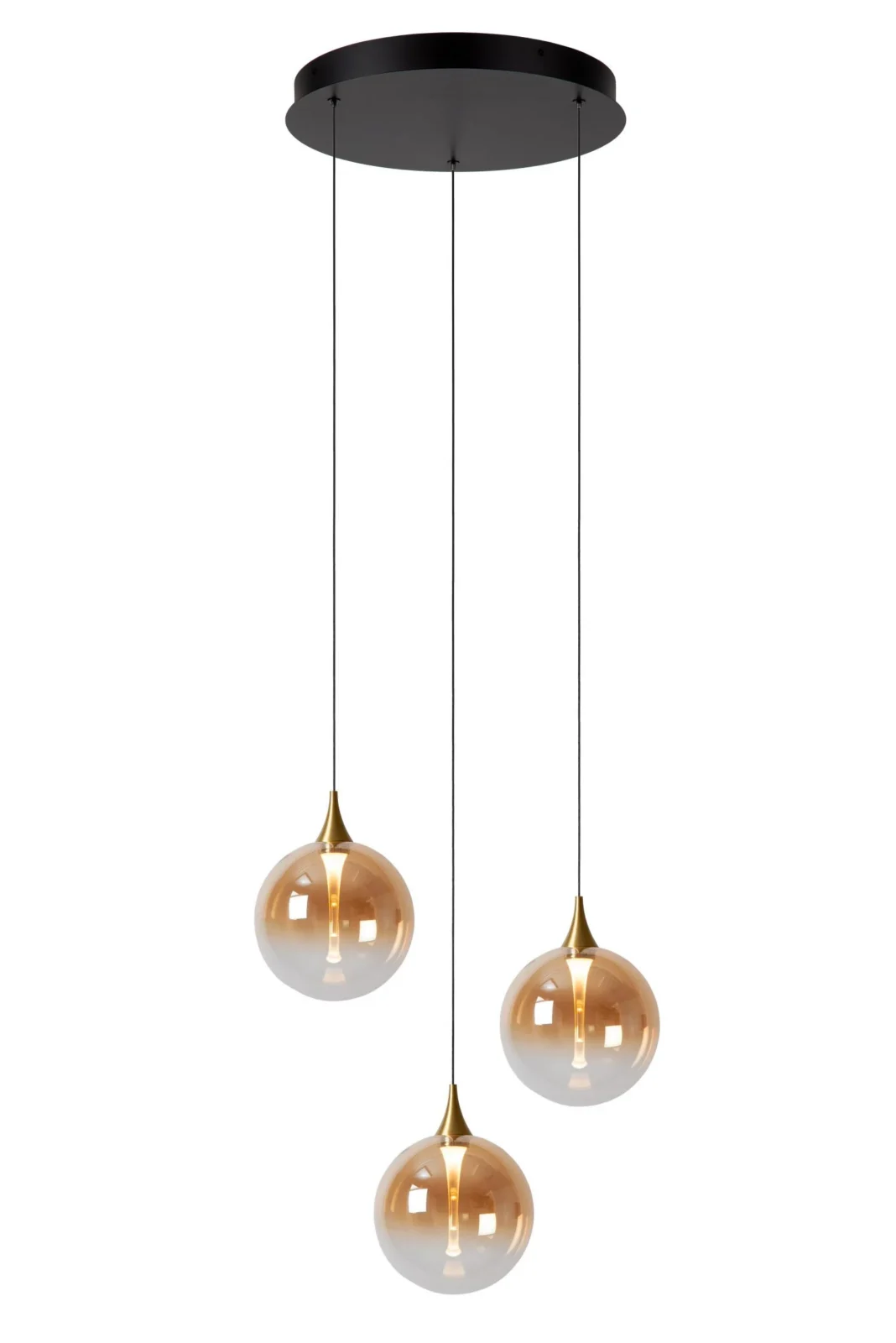 Lucide GISELA - zu00e1vesnu00e9 svetlo - u00d8 36 cm - LED tlmenu00e9 - 3x4,3W 2700K - jantu00e1rovu00e9 | Pru00e9miovu00e9