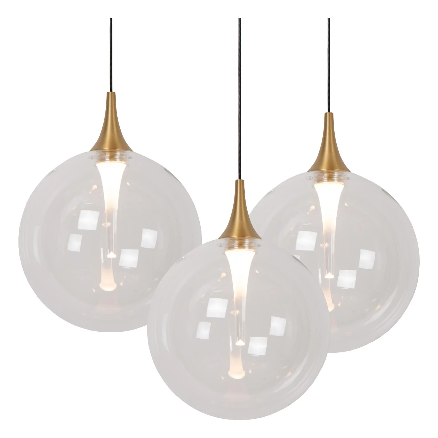 Lucide GISELA - Zu00e1vesnu00e9 svetlo - u00d8 61 cm - LED tlmenu00e9 - 12x3,5W 2700K - Vhodnu00e9 do dvojpodlau017enu00fdch priestorov a vysoku00e9ho stropu - Priehu013eadnu00e9 | Pru00e9miovu00e9